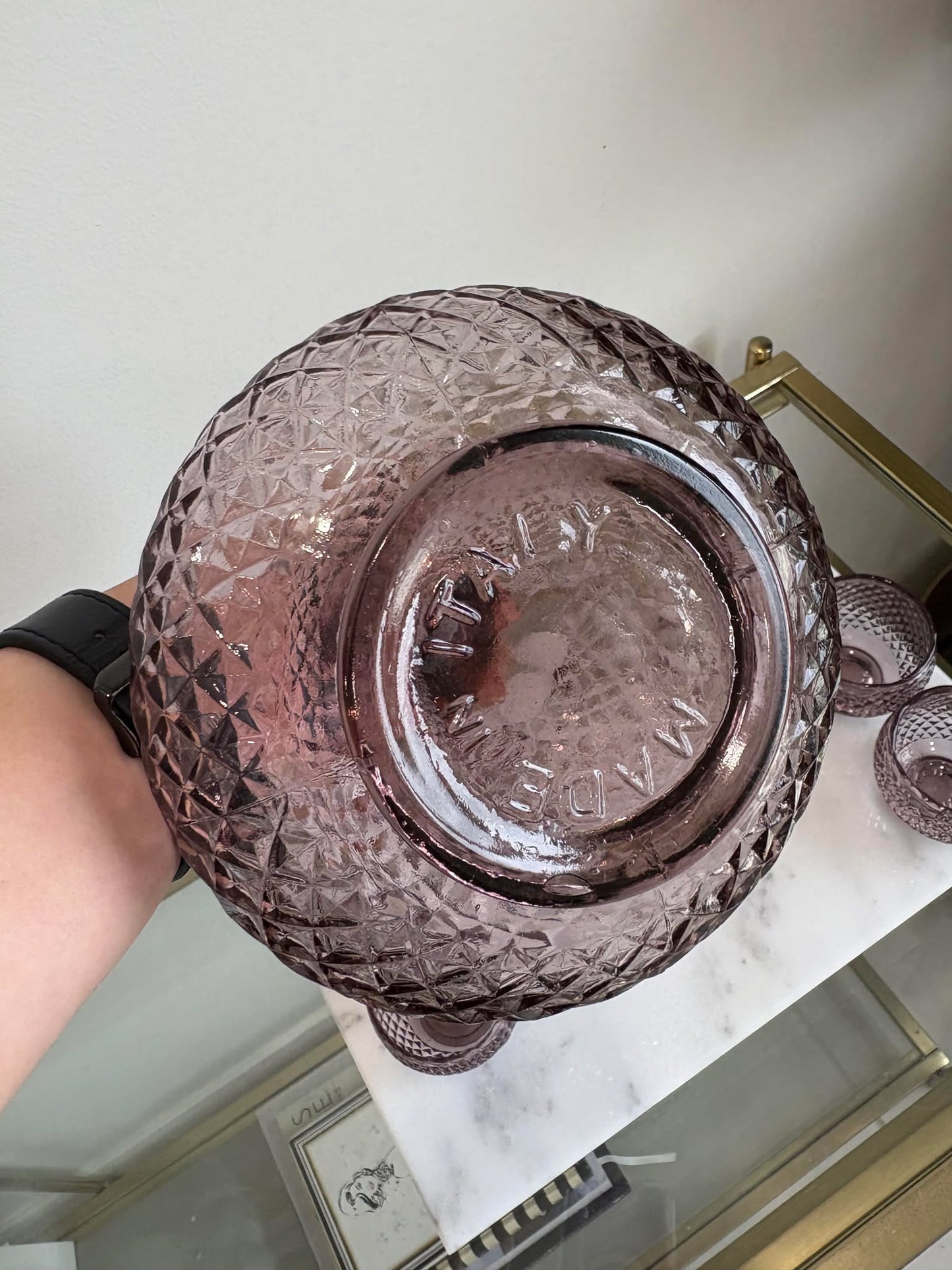 Amethyst genie bottle | decanter & glasses - Made in Italy | Haus of Bazar | Sydney