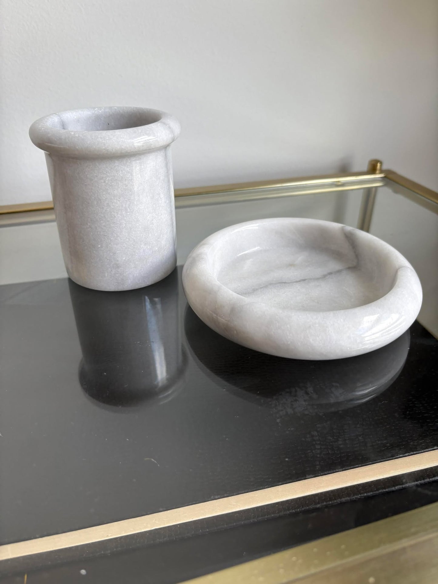 Vintage Marble Bathroom/ Desk accessory holder | Haus of Bazar | Sydney