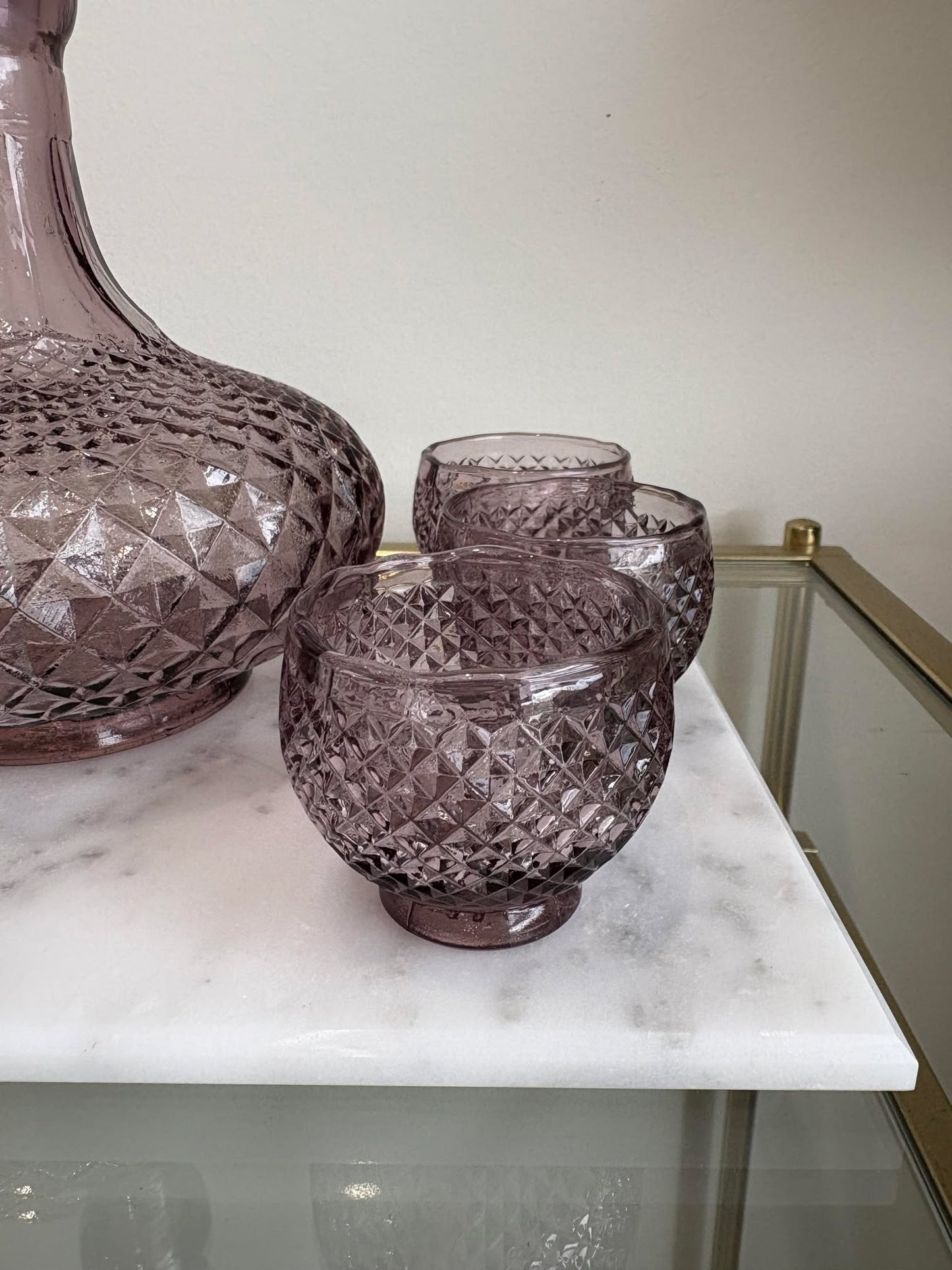 Amethyst genie bottle | decanter & glasses - Made in Italy | Haus of Bazar | Sydney