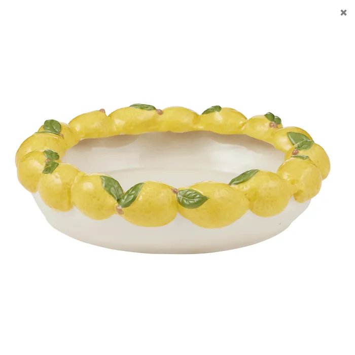 Limone Ceramic Bowl 32x31x8cm Yellow | Haus of Bazar | Sydney