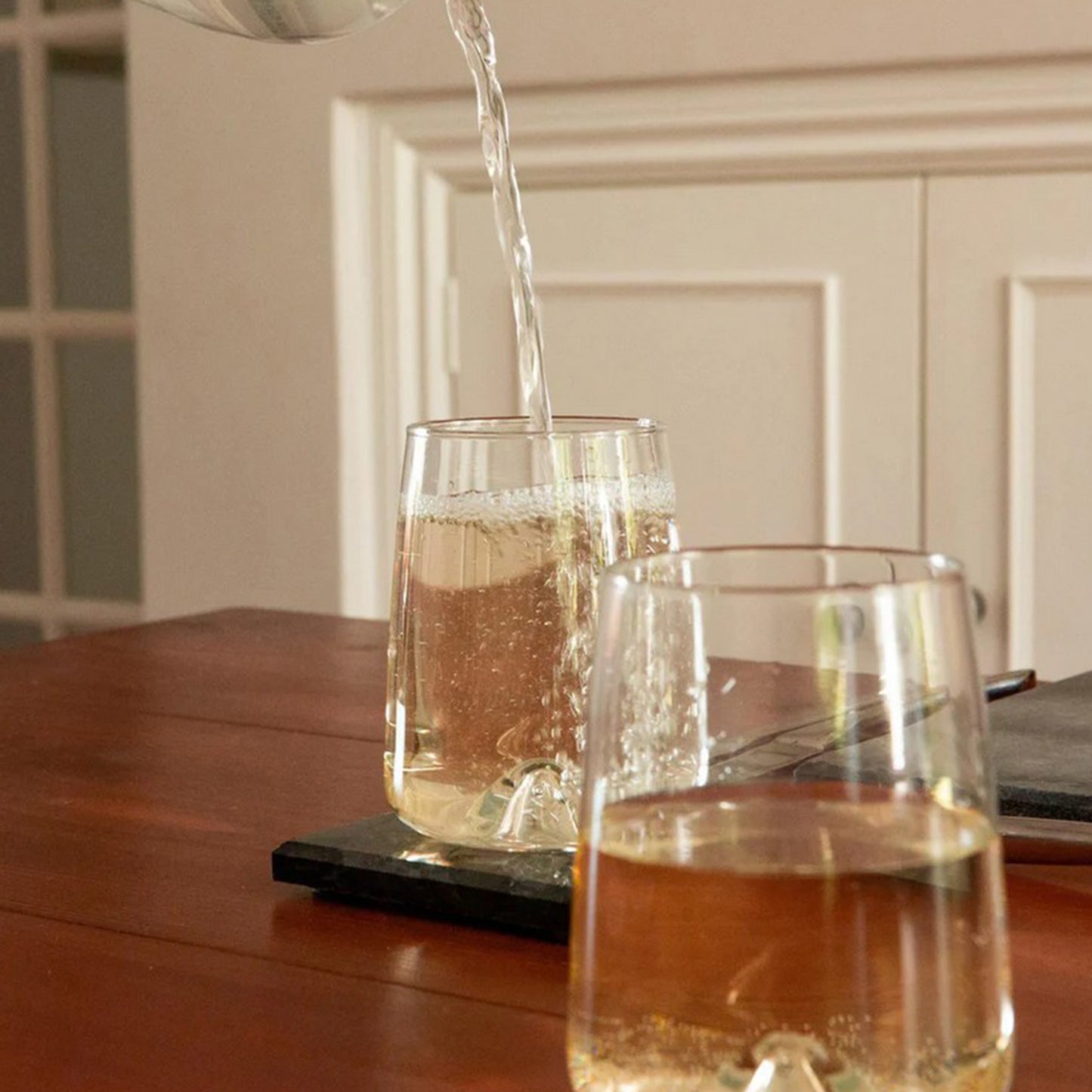 Square Black marble coaster set of 4 | Haus of Bazar | Sydney