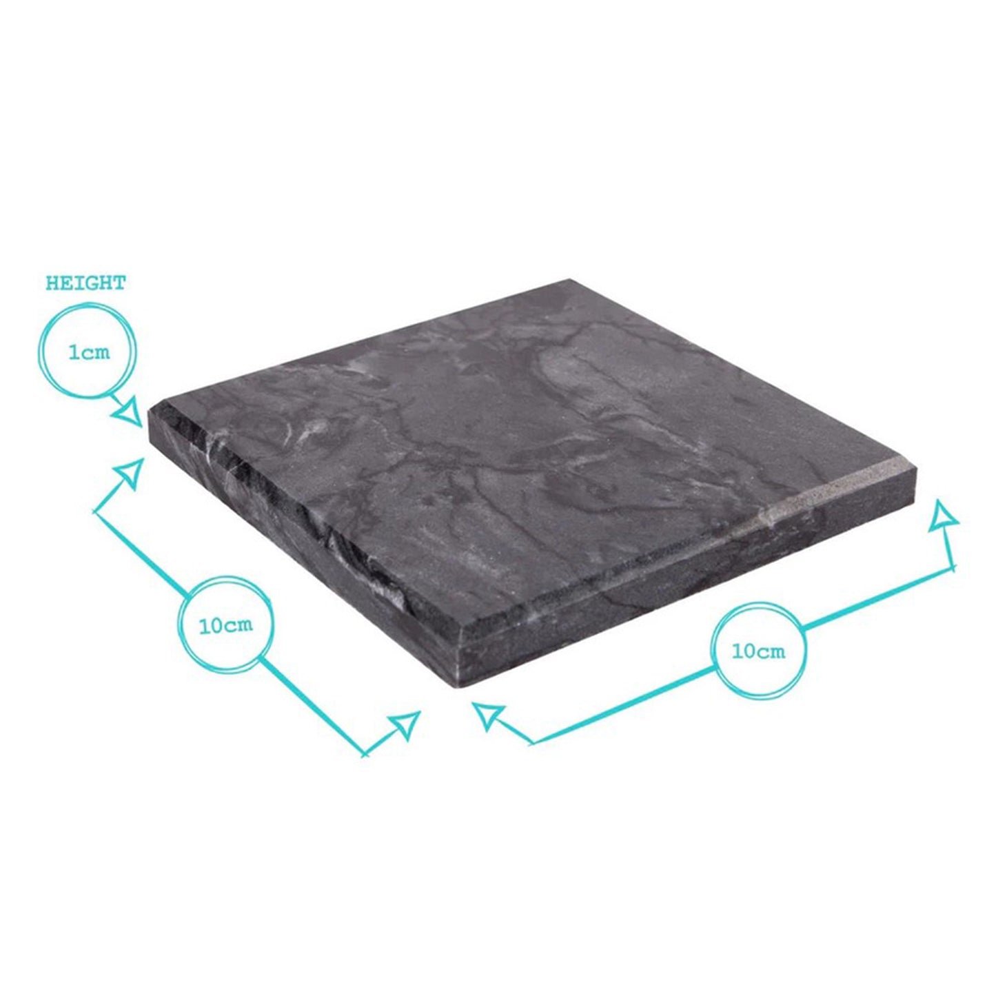 Square Black marble coaster set of 4 | Haus of Bazar | Sydney