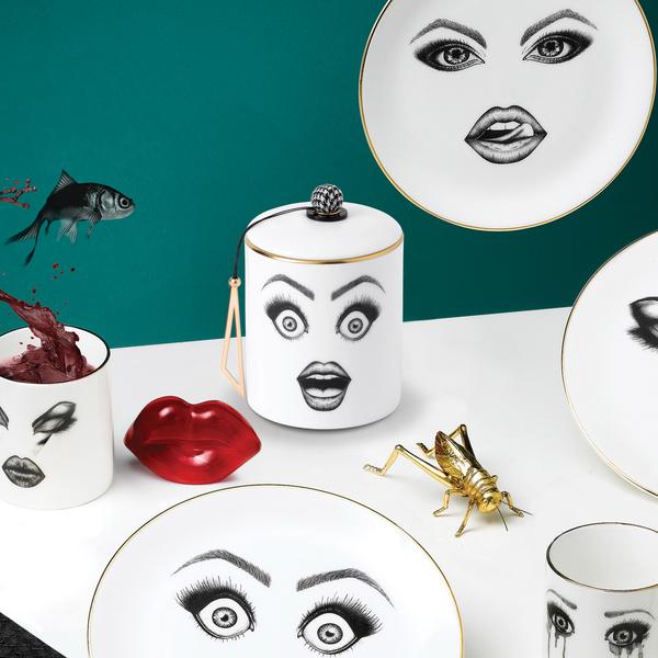 The Performer Scented Candle | Scented Candle In Fine Bone China Container | Scented Candle With Womans Face | White Fine Bone China Scented Candle | The Performer Fine China Collection | Haus Of Bazar | Sydney