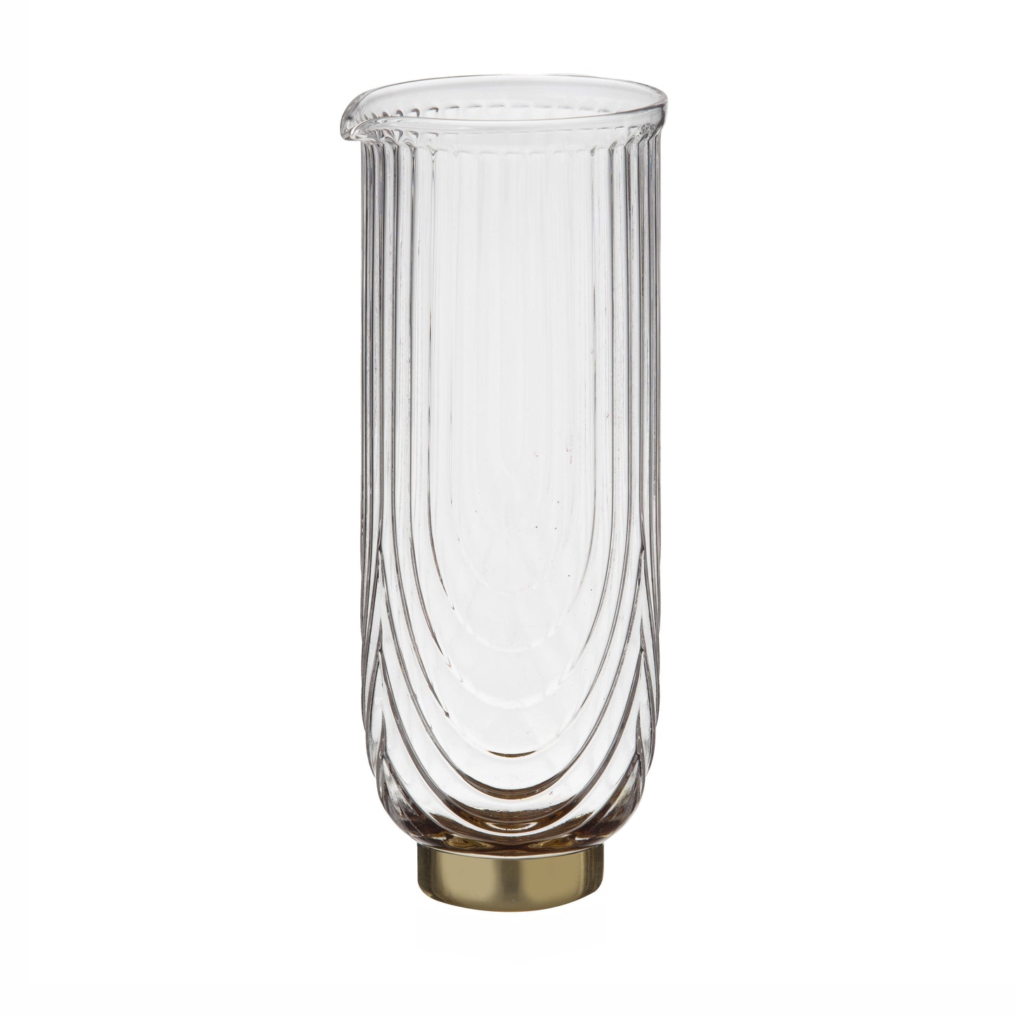 Taste Avery Pitcher Clear/Gold | Glass Pitcher With Gold Detail | Glass Textured Pitcher With Gold Detail | Haus Of Bazar | Sydney