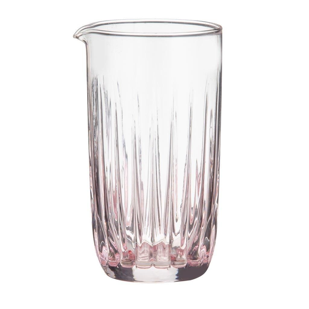 Taste Opaline Mixing Jug with Stirrer Pink/Gold | Pink Glass Jug With Gold Stirrer | Haus Of Bazar | Sydney