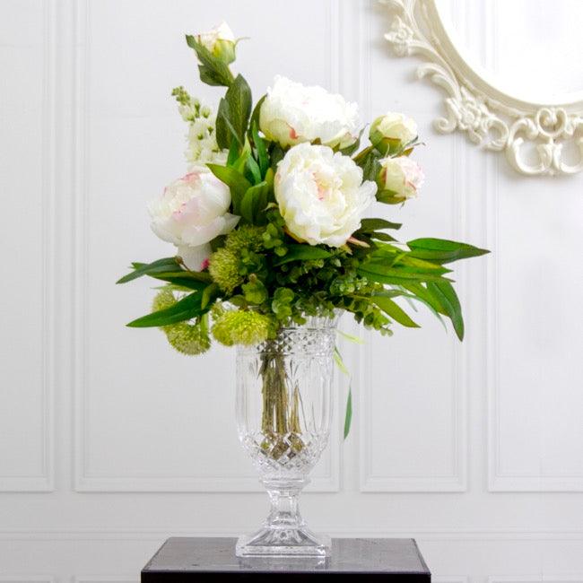 Versailles Crystal cut Glass Vase Clear | Haus of Bazar | Sydney