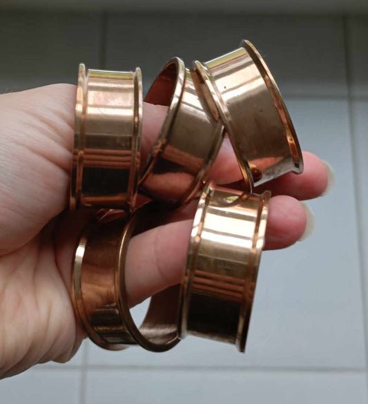 vintage Brass Napkin rings - set of 6