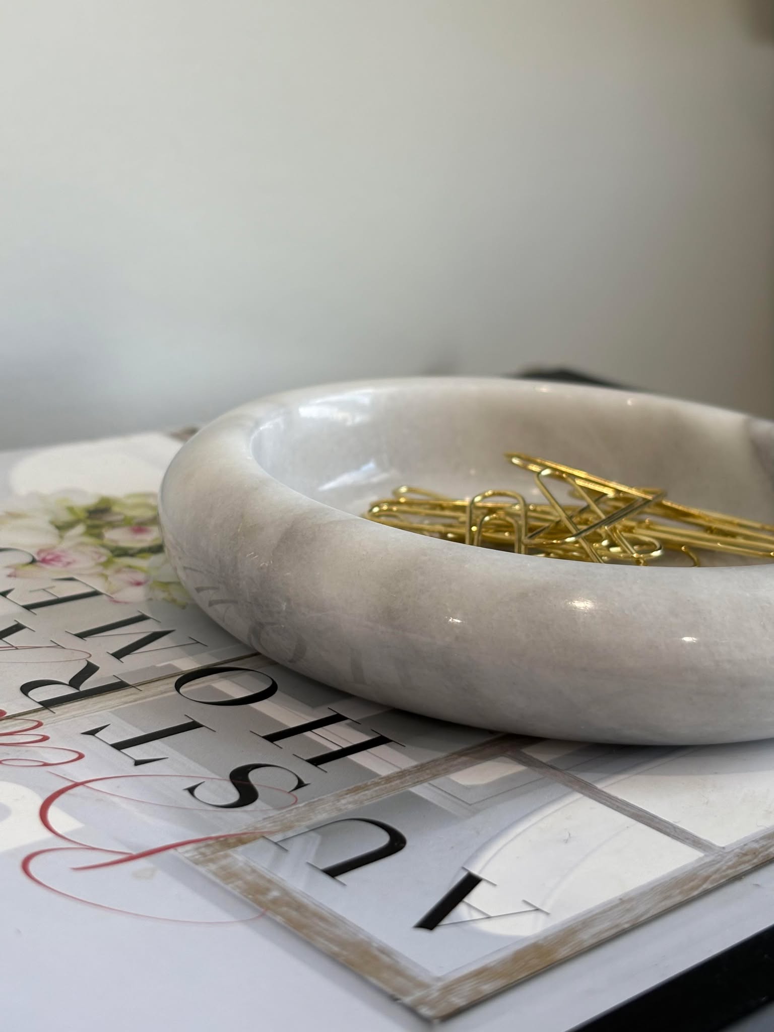 Vintage marble Soap Dish/ Desk accessory | Haus of Bazar | Sydney 