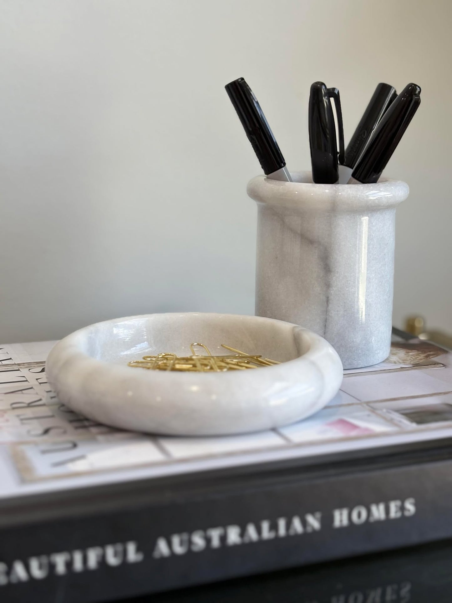 Vintage marble Soap Dish/ Desk accessory