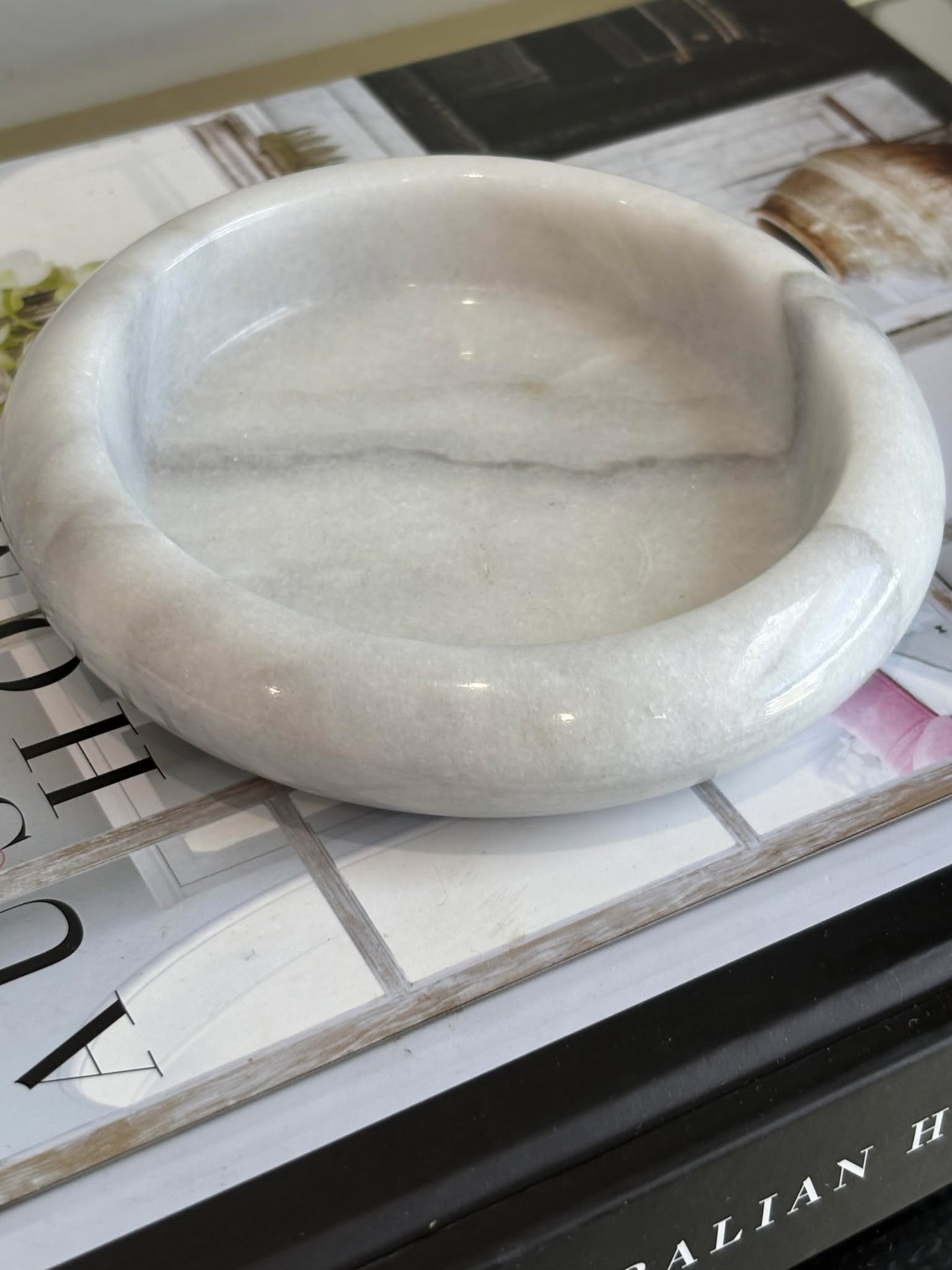 Vintage marble Soap Dish/ Desk accessory | Haus of Bazar | Sydney 