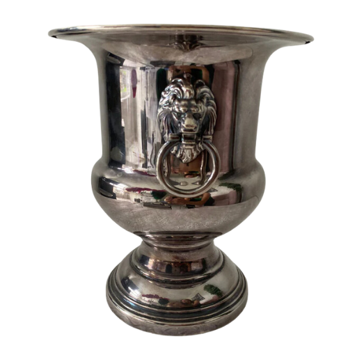 Vintage Lion Head Silver Champagne Bucket Wallace