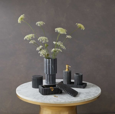 Black marble Turner Vase | Haus of Bazar | Sydney 