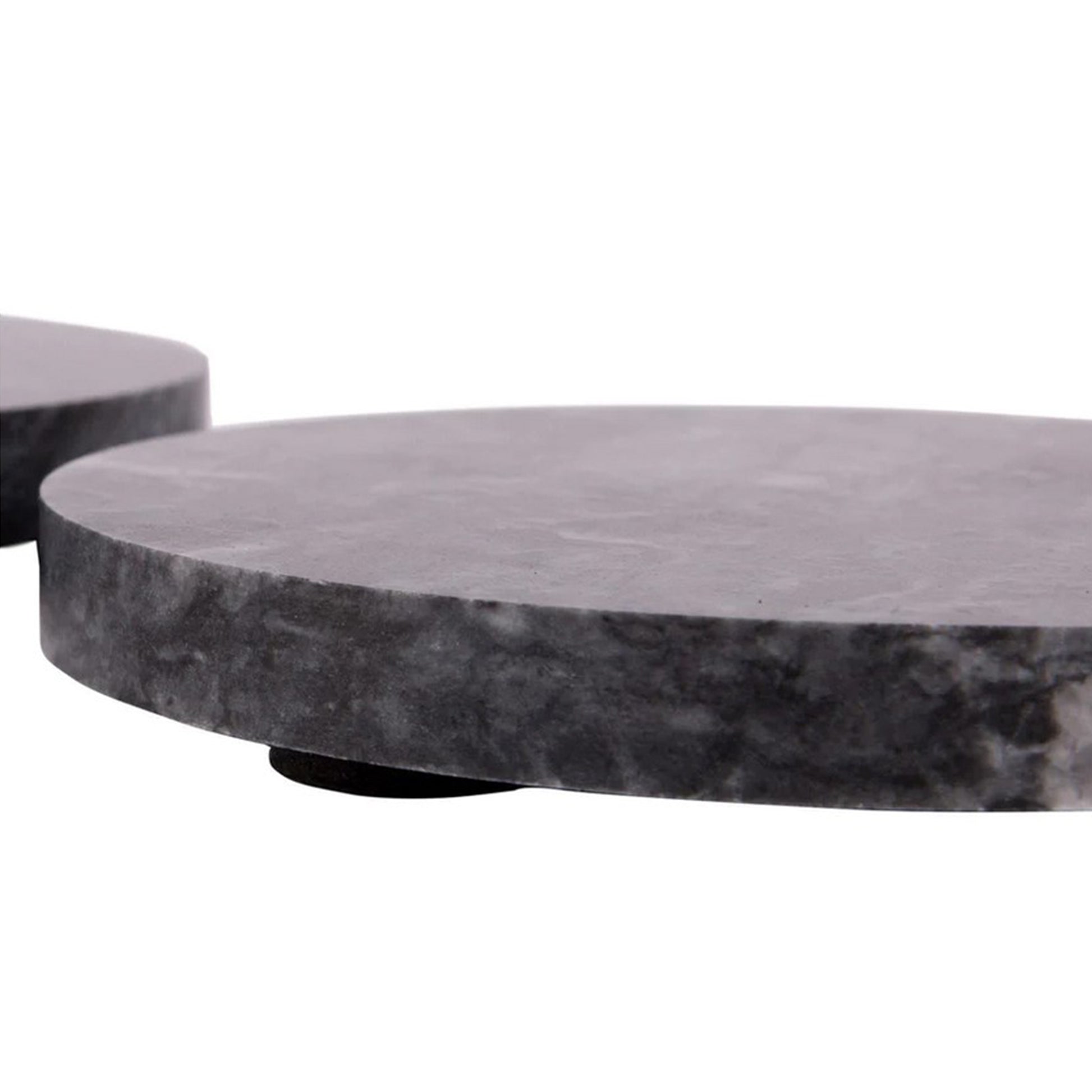 Round black marble coaster set of 4 | Haus of Bazar | Sydney