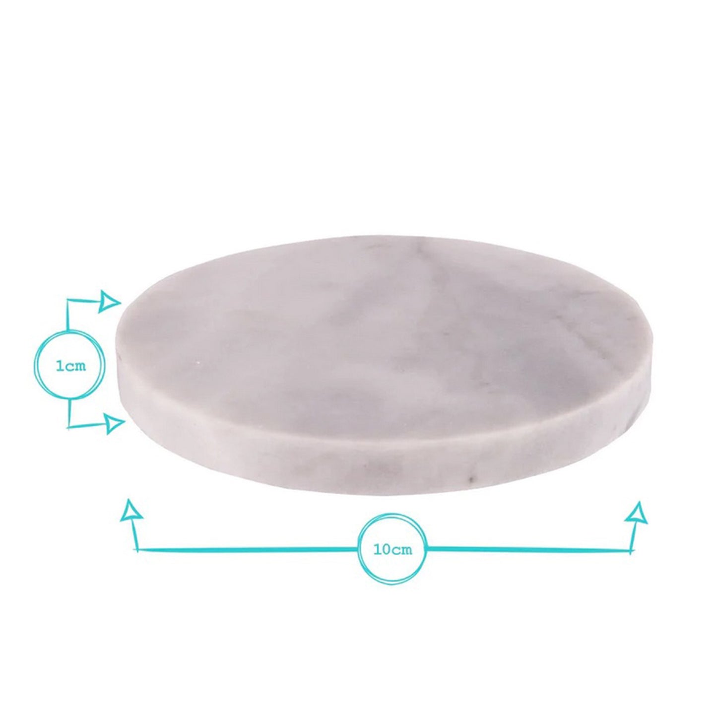 Round white marble coaster set of 4 | Haus of Bazar | Sydney