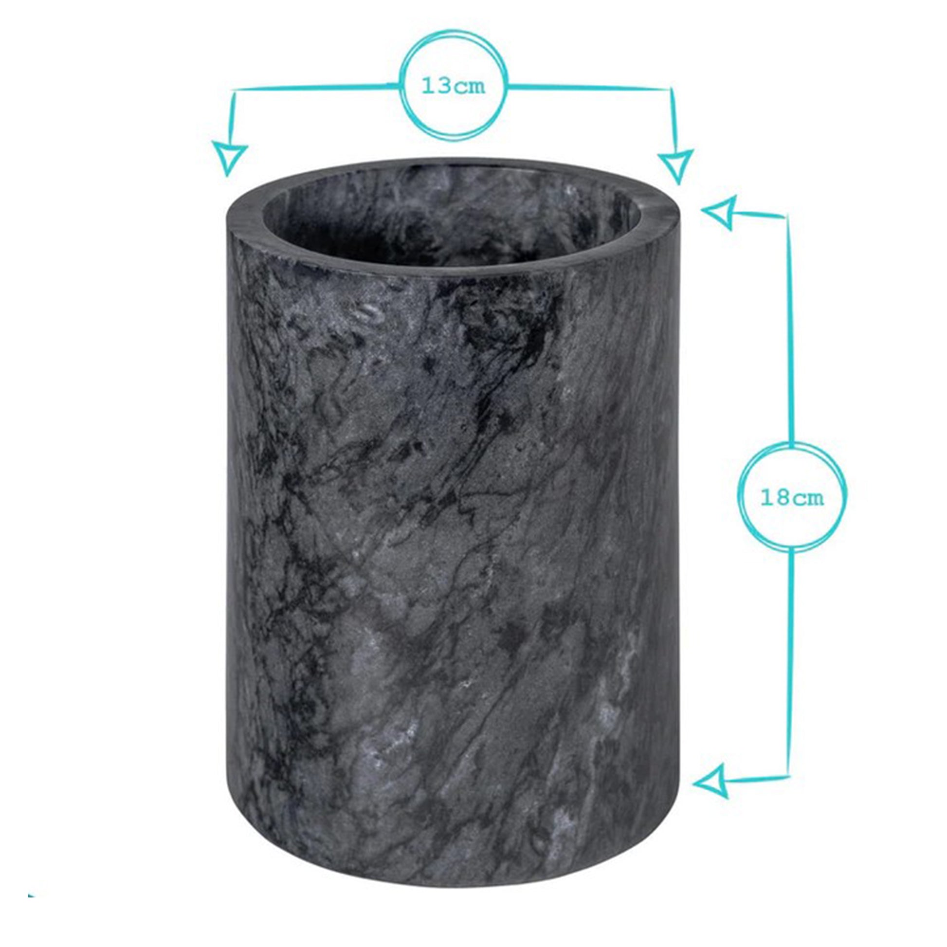 Black Marble Wine Bottle Chiller/ marble vase | Haus of Bazar | Sydney 