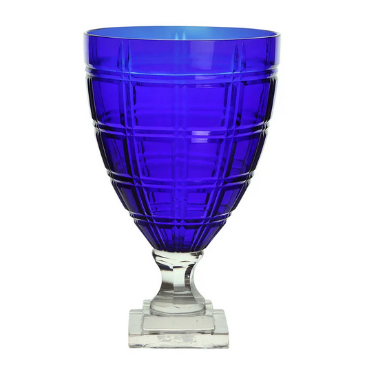 Royal Blue crystal cut glass vase and urn| Haus of Bazar | Sydney