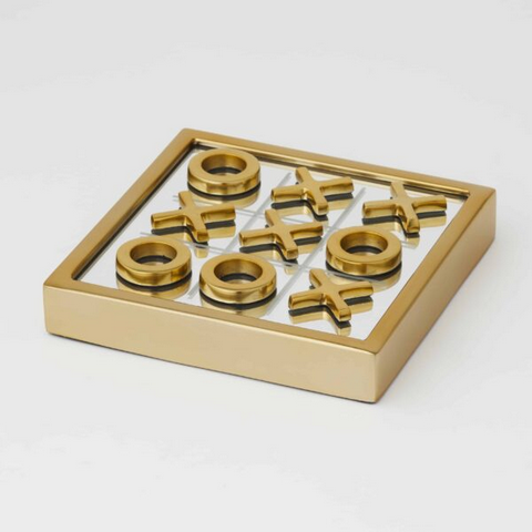 Noughts and crosses gold game set