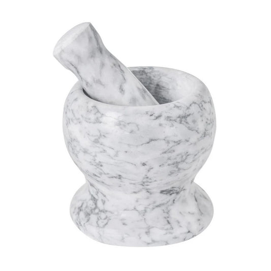 Grey and white marble Pestle & Mortar | Haus of bazar | Sydney