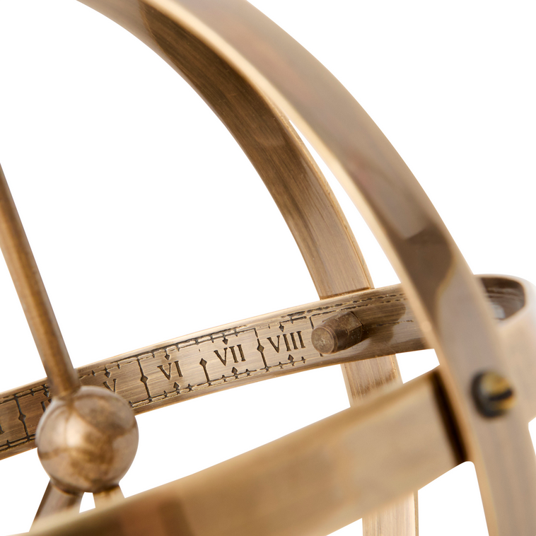 Sagittarius Armillary Green Marble & Brass Globe