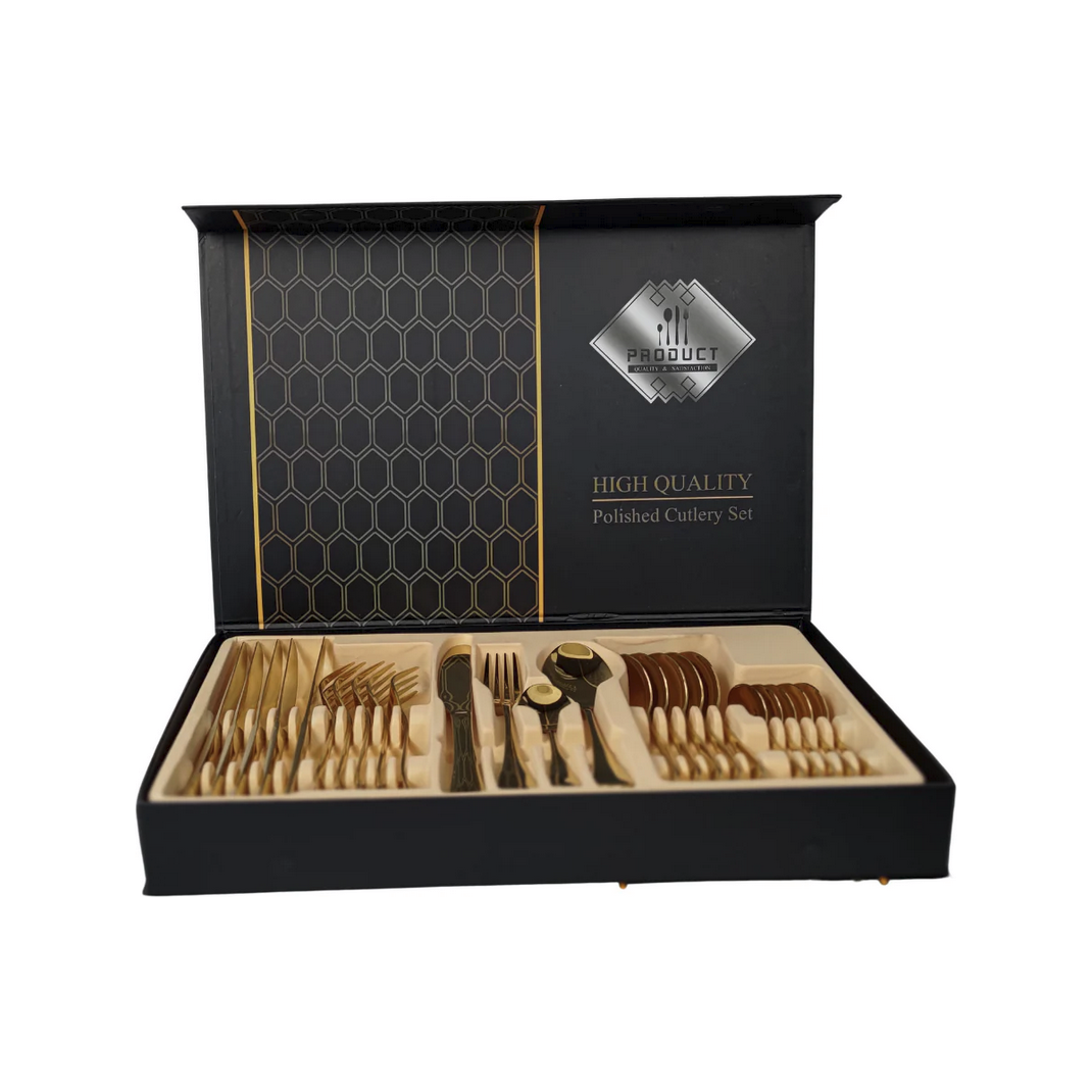 Malta 24 pc Gold Cutlery Set