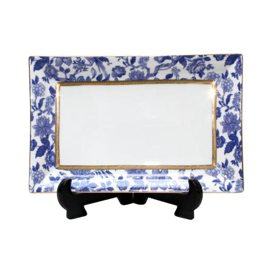 Blue And White Ceramic Platter | Blue and White Rectangle Platter | Haus Of Bazar | Sydney