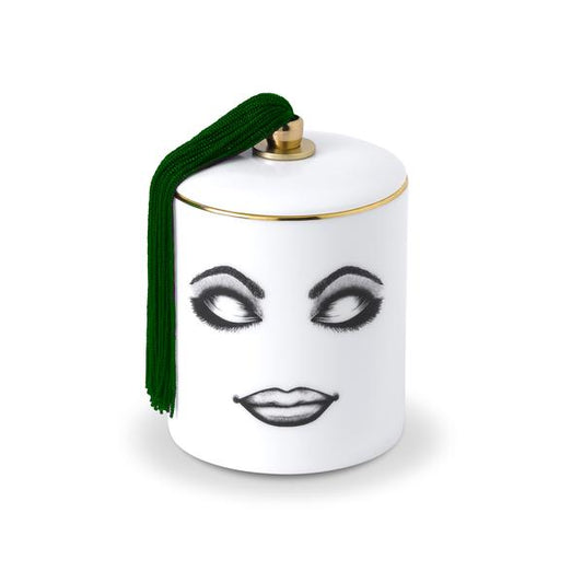 The Ponderer Scented Candle | White Fine Bone China Scented Candle | White Fine Bone China Candle With Gold Detail | White Fine Bone China Candle With Womans Face | Haus Of Bazar | Sydney