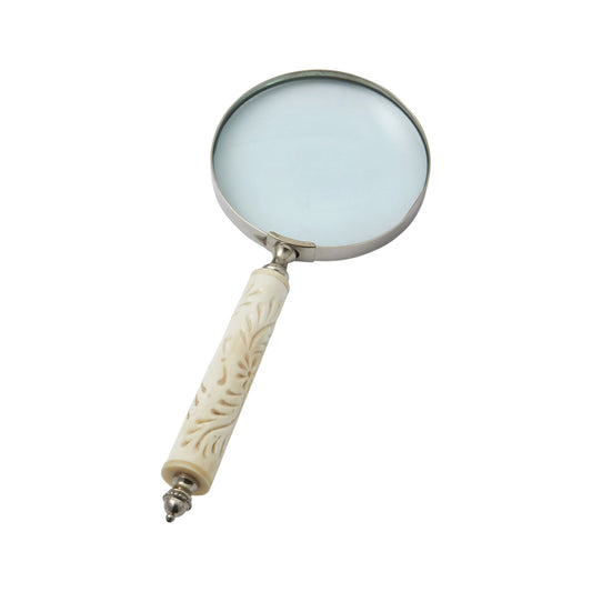 Society Home Eleanor Magnifying Glass | Magnifying Glass With Ivory Handle | Magnifying Glass With Ivory Patterned Handle | Haus Of Bazar | Sydney