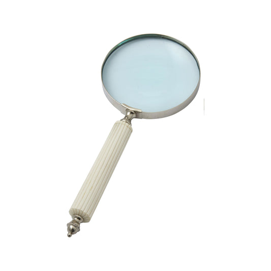 Society Home Eleanor Magnifying Glass Stripe | Magnifying Glass With Cream Handle | Magnifying Glass With Cream Striped Handle | Haus Of Bazar | Sydney