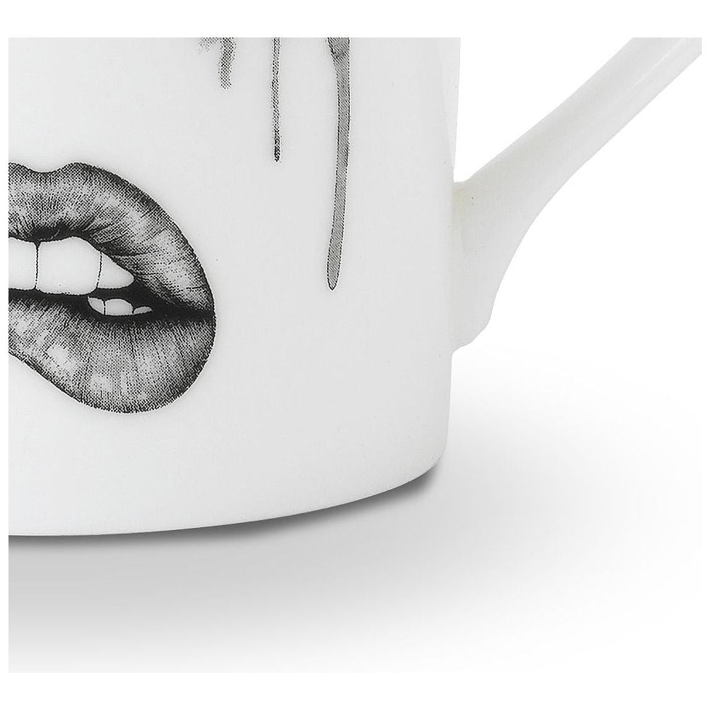The Poet Coffee Cup | White Fine China Coffee Mug With Womans Face | White Fine China Coffee Mug With Gold Detail | White Fine China Coffee Cup With Sad Womans Face | The Poet Coffee Cup Close Up | Haus Of Bazar | Sydney
