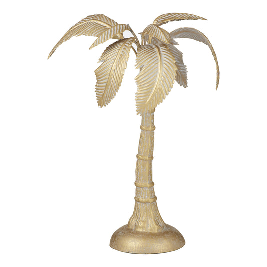 Amalfi Standing Palm Sculpture Gold | Gold Metal Palm Tree Sculpture | Amalfi Gold Metal Sculpture | Haus Of Bazar | Sydney