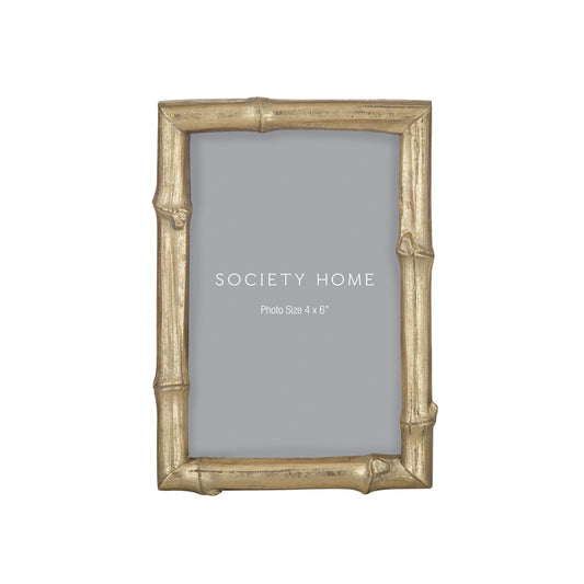 Society Home Emmeline Photo Frame Gold | Gold Photo Frame | Gold Bamboo Photo Frame | Haus Of Bazar | Sydney